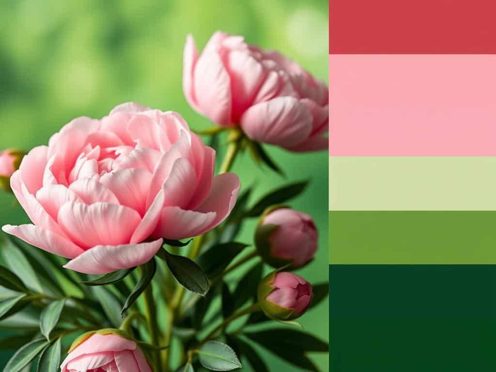 core color trends featuring emerald green and soft pink