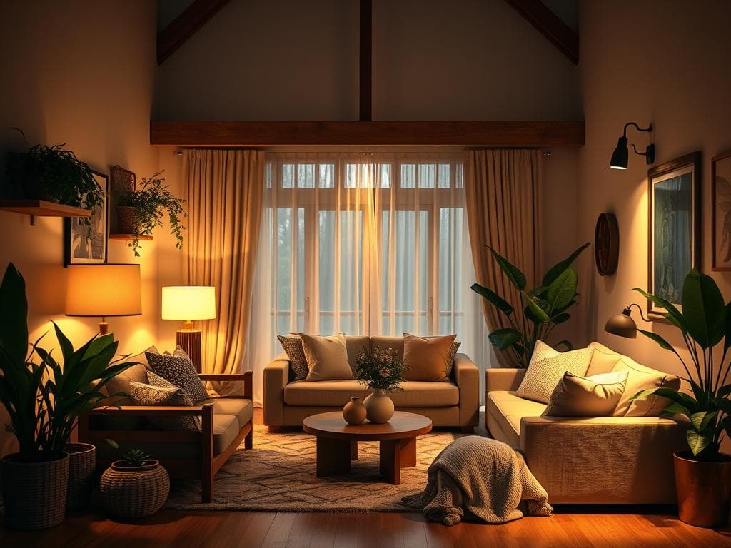 ambient lighting enriching the home atmosphere