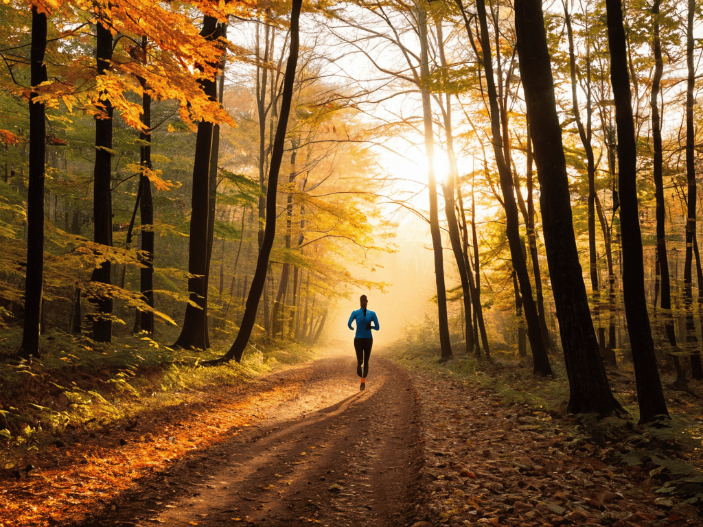 Outdoor fitness in nature