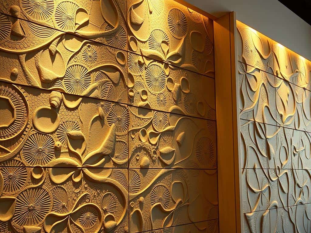 textured wall panels enriching visual depth