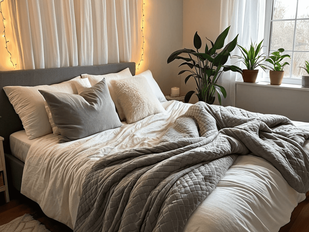 Weighted blanket anxiety relief