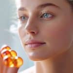 Radiant woman smiling, probiotics for skin health