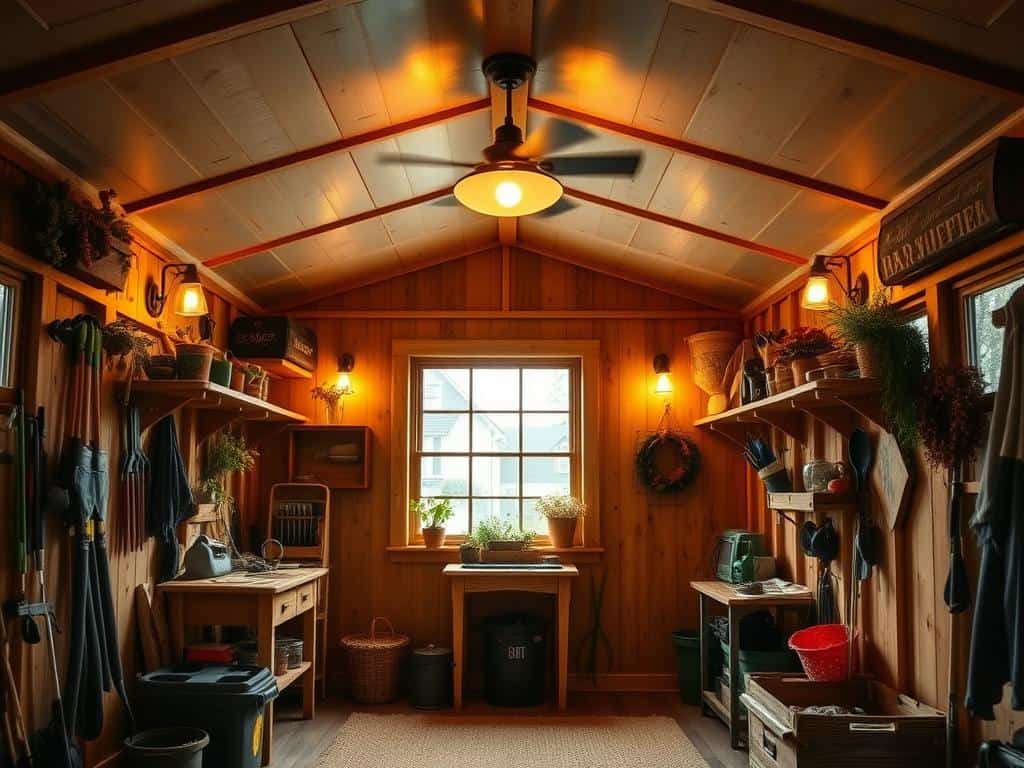 lighting fixtures for shed transformation