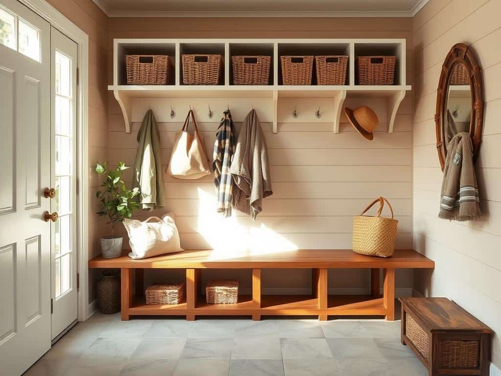 mudroom ideas for organized entryway