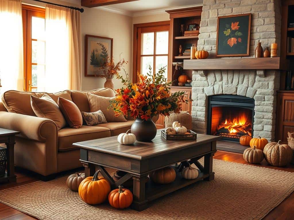 warm tones in fall home decor