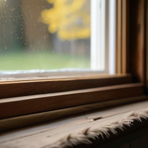 Draught-proofing an old window with style.